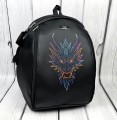  Plecak czarny z haftem głowy smoka