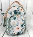  Plecak Kamila szałwia brzoskwiniowe kwiaty