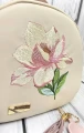 Torebka Hugo ecru z haftem magnolii