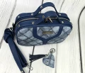 Torebka box mini granat jeans