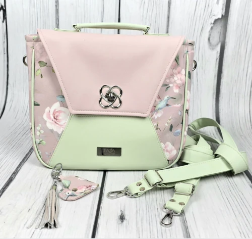 Torebka z funkcją plecaka Eloisa pink hummingbird 