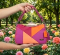 Torebka Sofia fuksja z pomarańczem