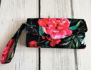 Portfel piwonie