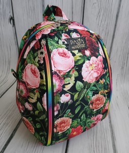 Plecak kolorowe róże i ważki 