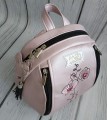  Plecak róż perłowy z haftem storczyka 