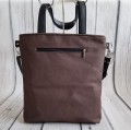 Torebka shopper ekozamsz brąz czekoladowy