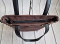 Torebka shopper ekozamsz brąz czekoladowy