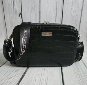 Torebka box standard czarny krokodyl