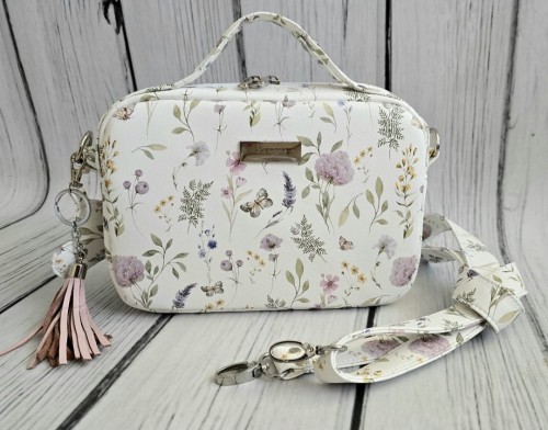 Torebka box różowa łączka