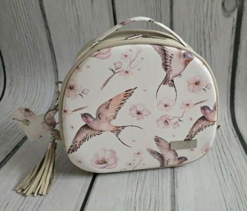 Torebka Hugo ecru i jaskółki