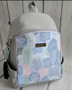 Plecak Abbey szare kwiaty