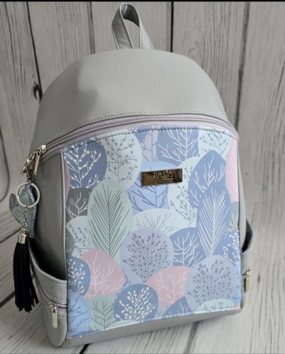 Plecak Abbey szare kwiaty