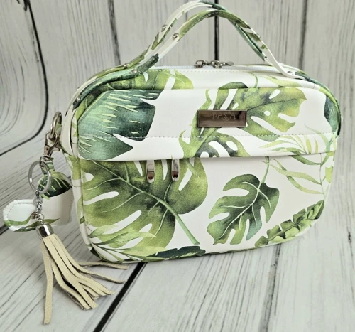 Torebka box mini monstera na białym