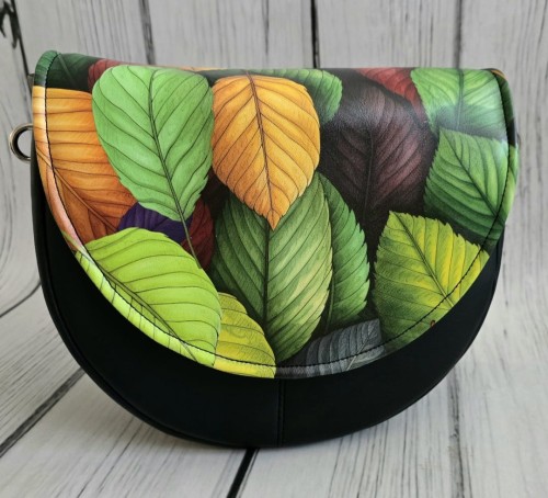  Torebka z wymienną klapką listki