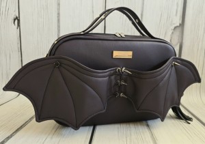 Torebka box standard ciemny fiolet nietoperz