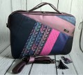 Torba na laptop fiolet patchwork 