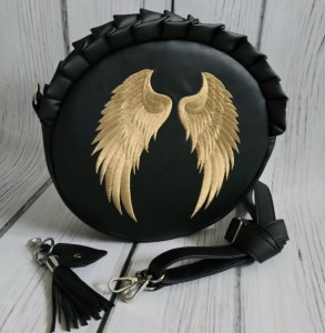 Torebka okrągła skrzydła