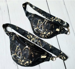 Komplet nerek mama córka gold motyl