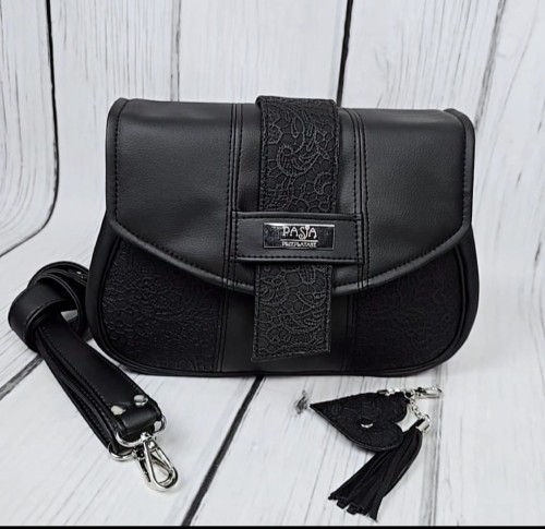 Torebka Żaneta czarna koronka