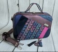 Torebka box fiolet patchwork