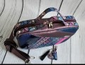 Torebka box fiolet patchwork