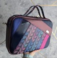 Torebka box fiolet patchwork