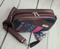 Torebka box fiolet patchwork bez uchwytu