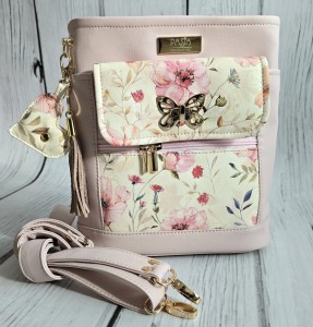 Torebka Lilianna róż pudrowy rose flowers