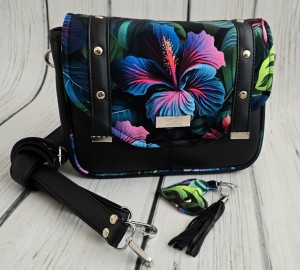 Torebka Filipina czarna hibiskus