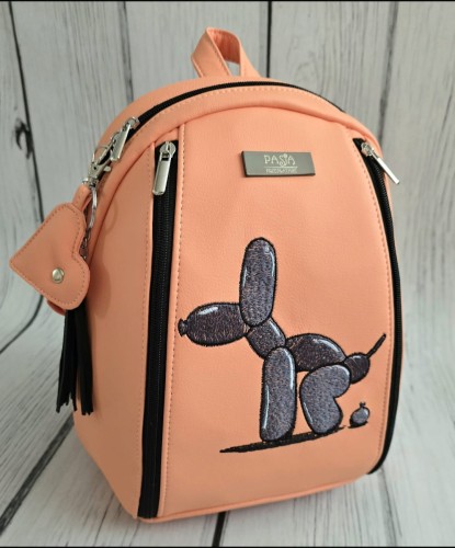  Plecak brzoskwinia z haftem pieska balonowego  