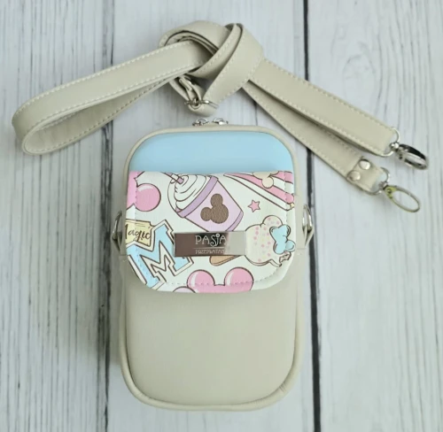 Torebka box telefon ecru milkshake