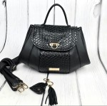  Torebka Bruno czarna plecionka