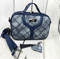 Torebka box mini granat jeans 