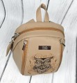  Plecak cappuccino z haftem sowy