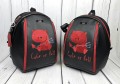  Plecak czarny z haftem diabełka 