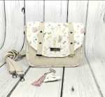 Torebka Filipina ecru łączka różowa