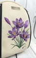  Plecak ecru z haftem krokusów 