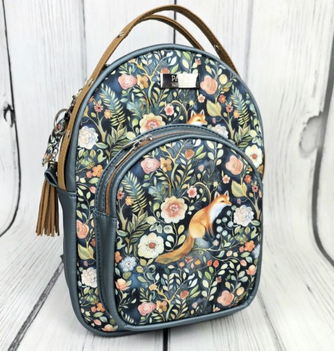  Plecak Kamila szmaragd z liskiem